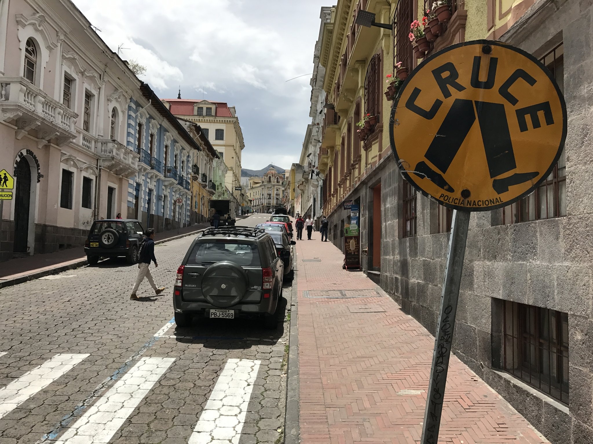 Pedestrian crosswalk on the street of our apartment