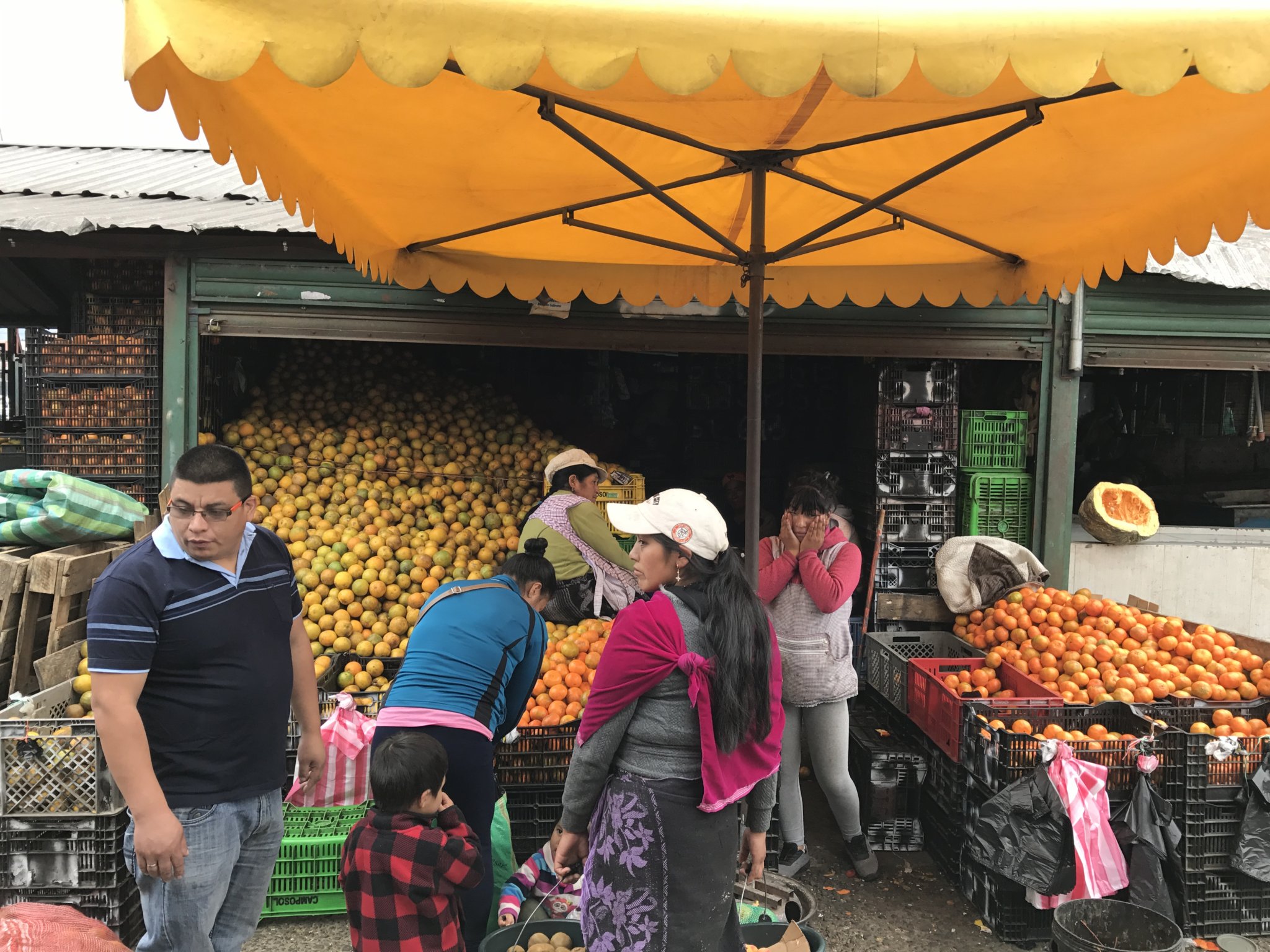 Scream-inducing quantities of oranges - Feria Libre market, Cuenca