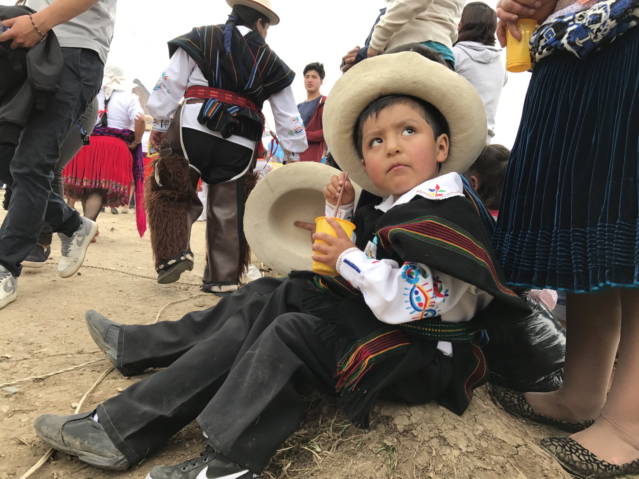 Families in traditional costume enjoyed the San Miguel day festivities