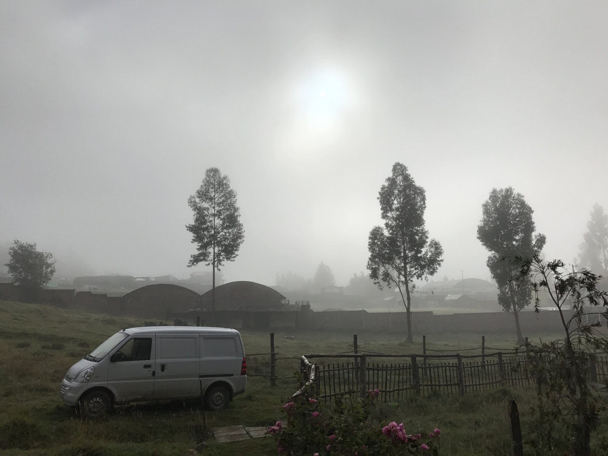 A foggy final morning at the farm in San Migeul de Putushi, Cuenca