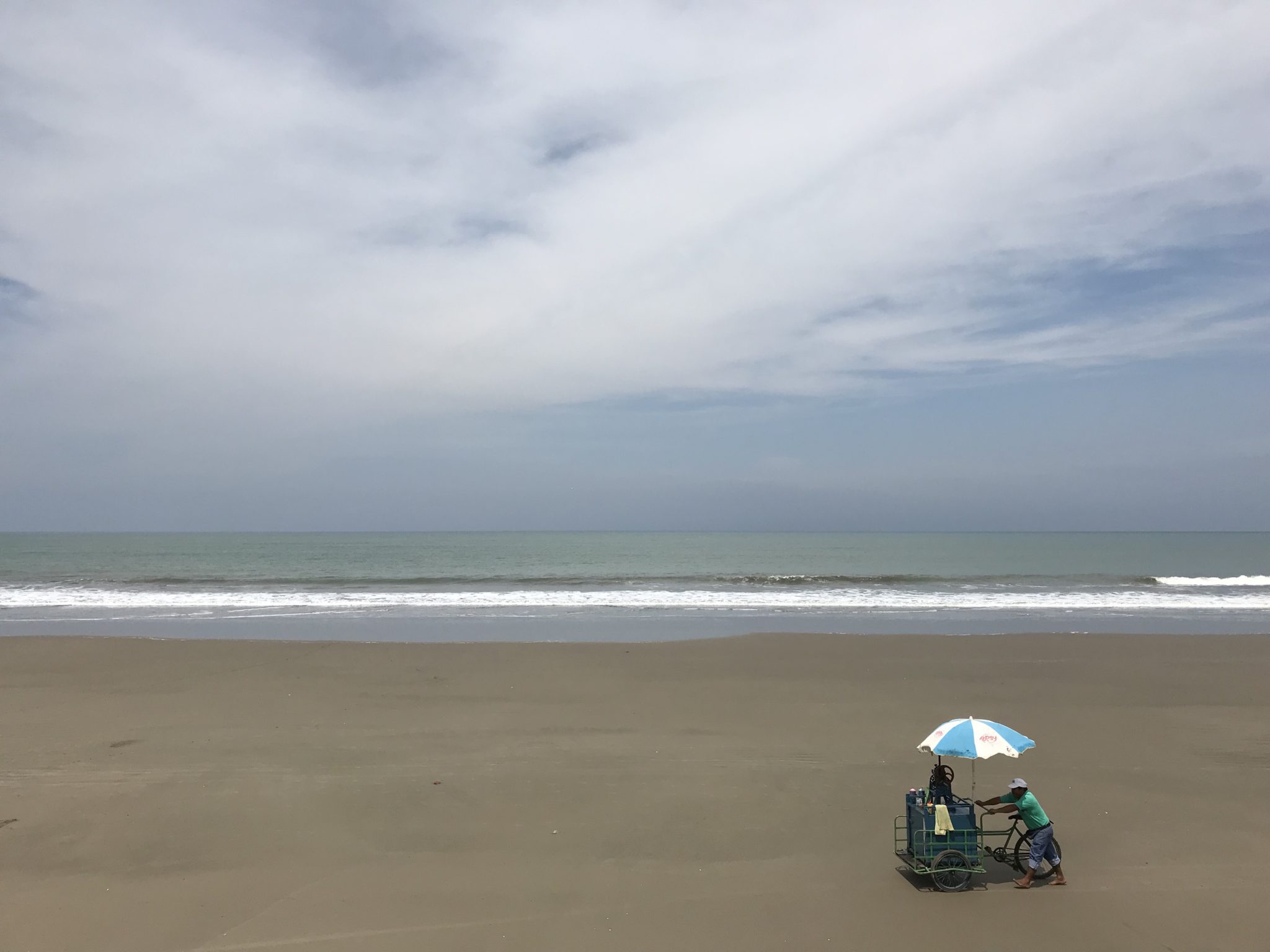 Beach vendor looking for customers