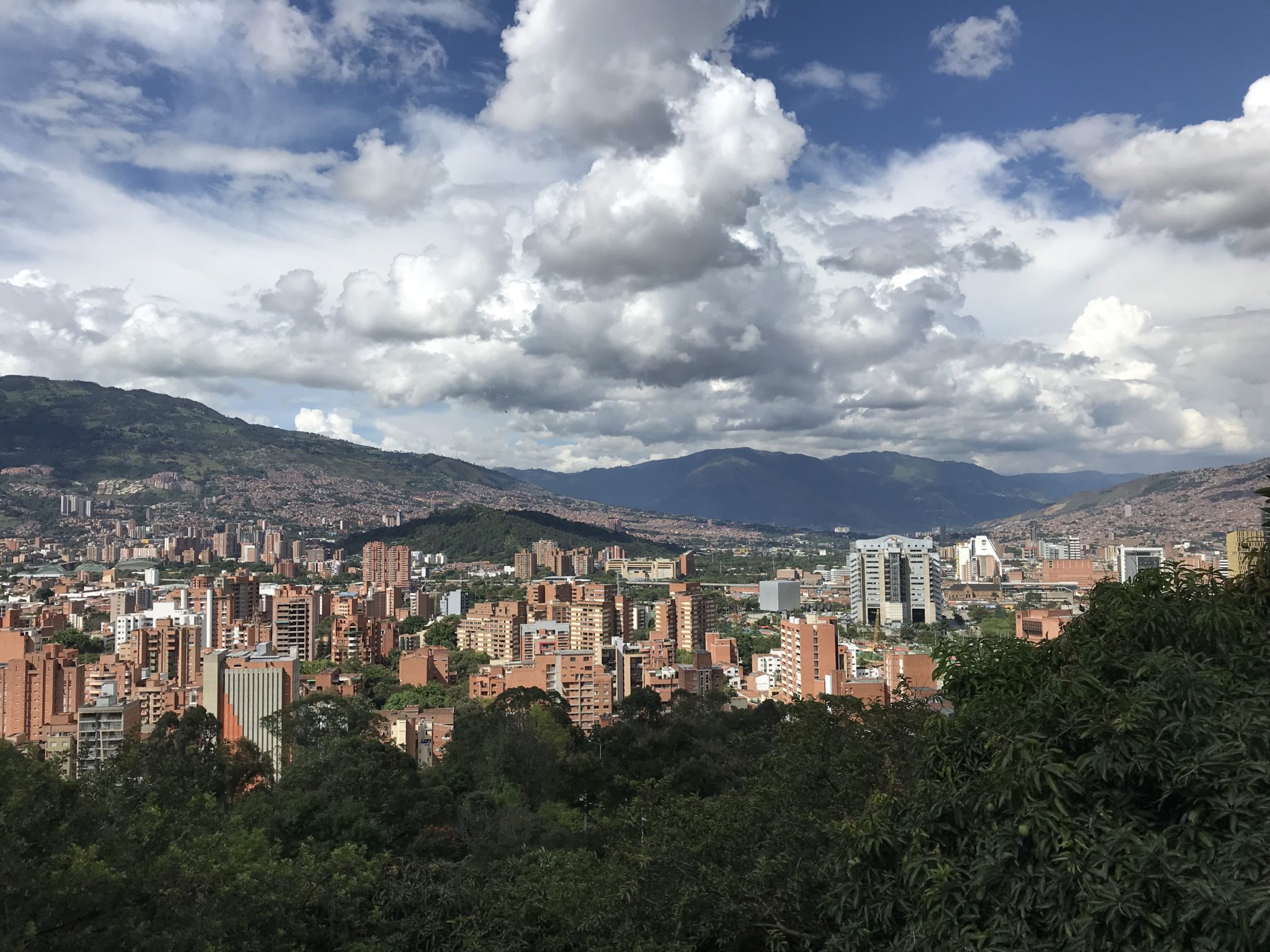 The sprawling cityscape of Medellin