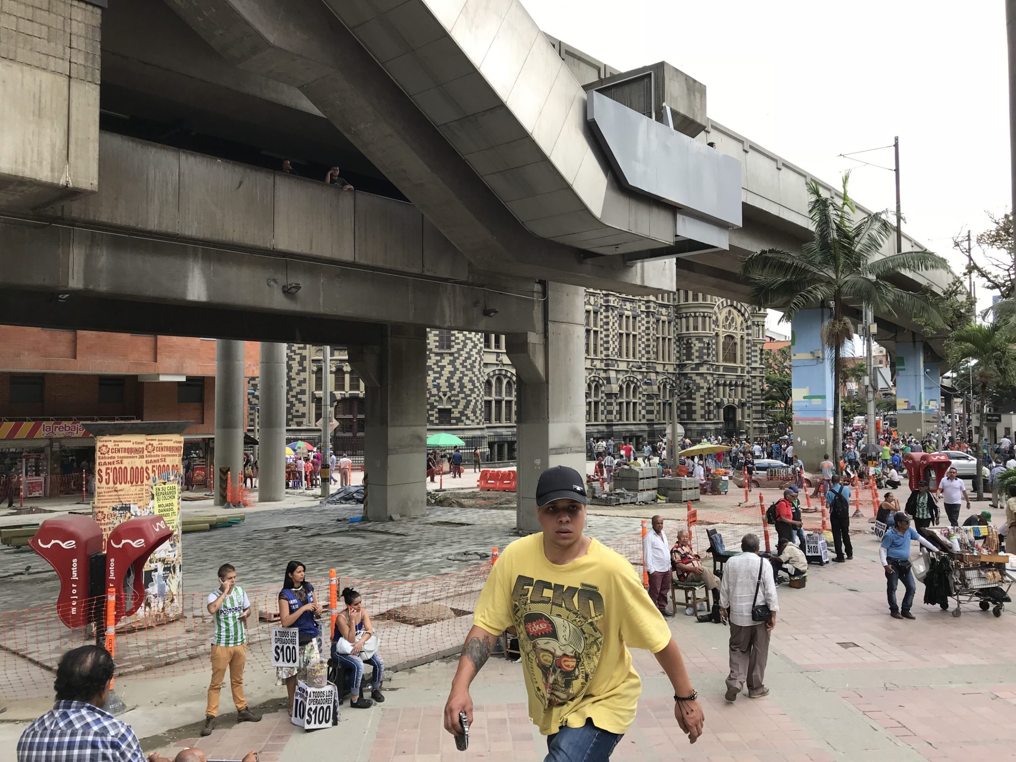 Bustling downtown Medellin and its crazy subway