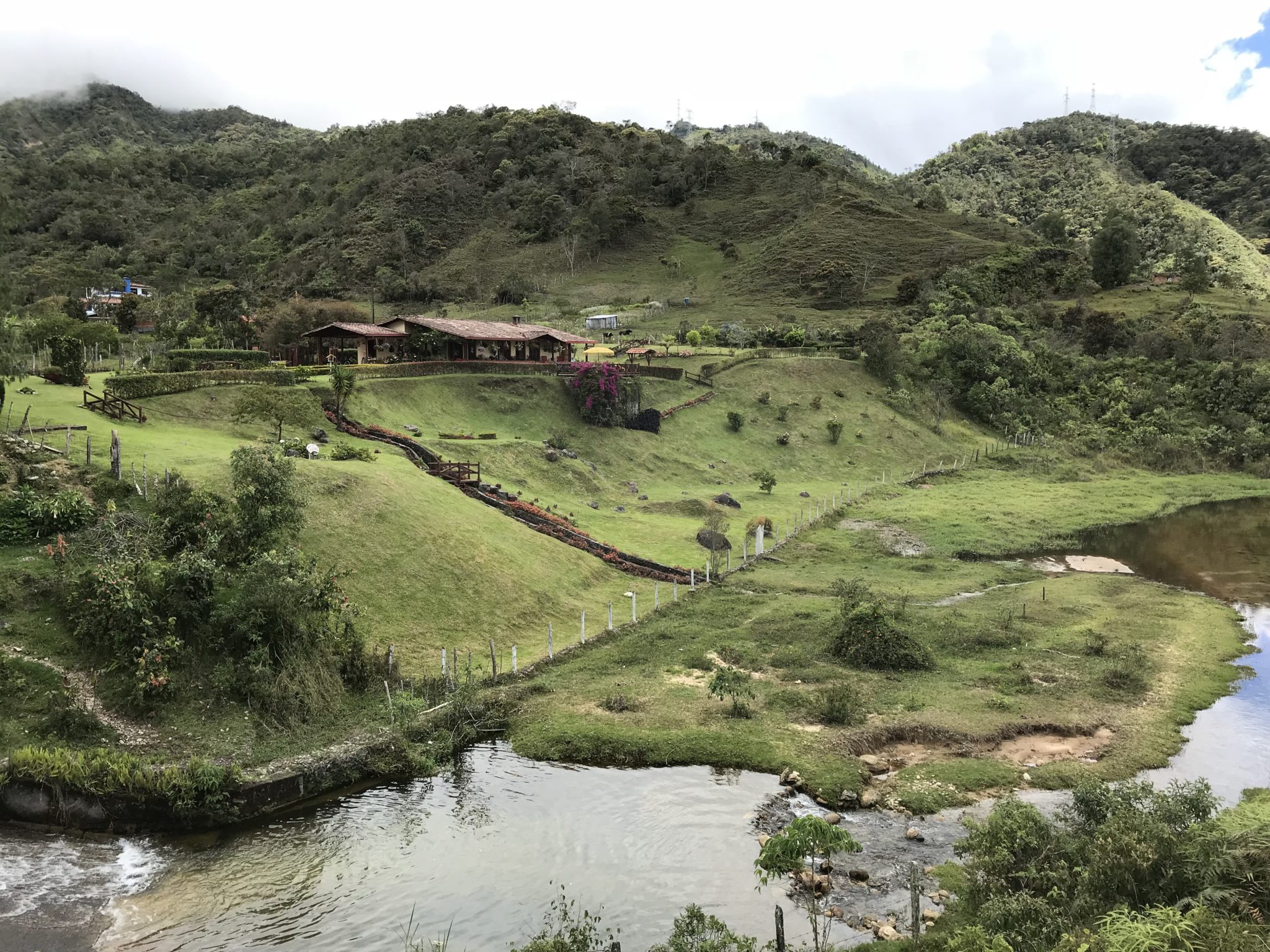 The countryside beyond Guatapé where we walked the dogs