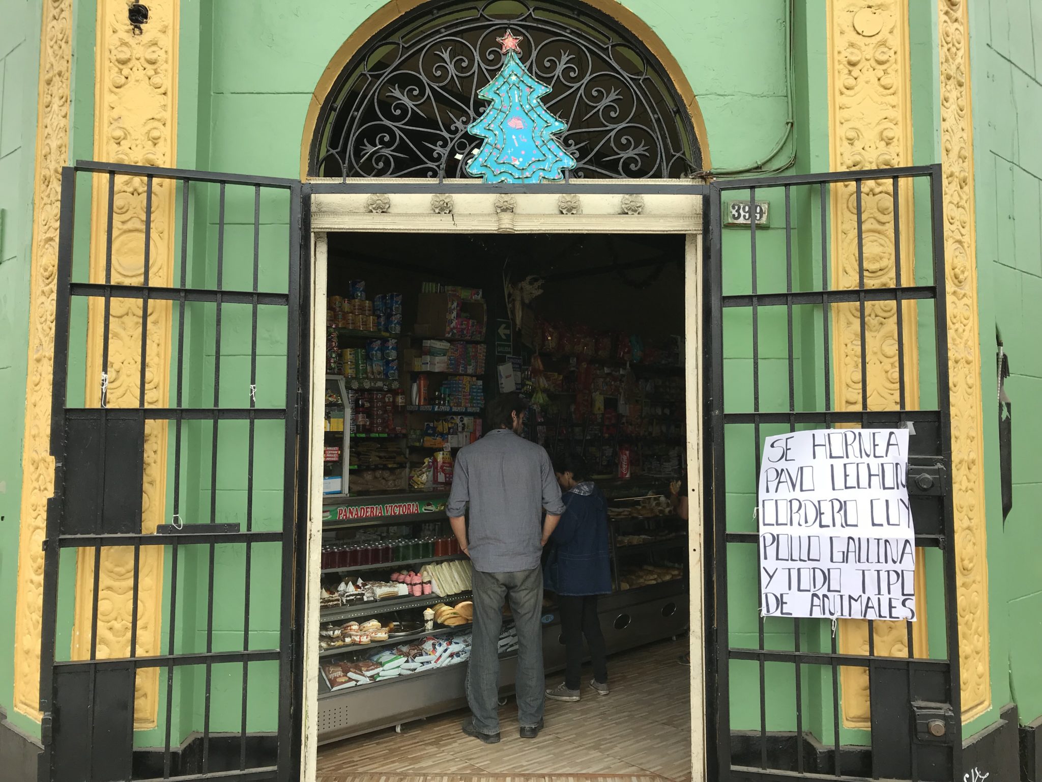 Shop front a few days after Christmas, Barranco, Lima, Peru