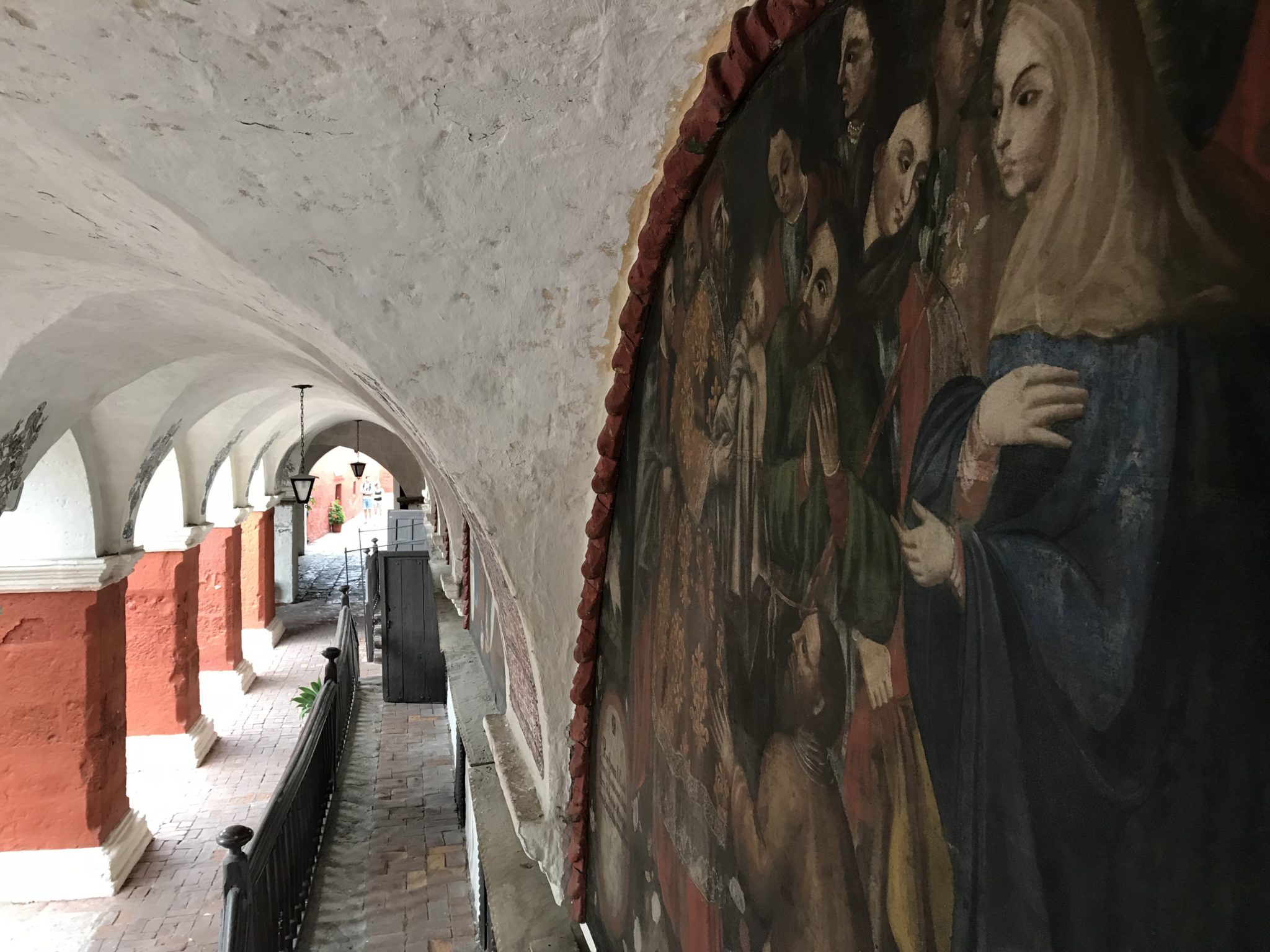 Murals in the vaulted ceiling of Convent of Santa Catalina, Arequipa, Peru