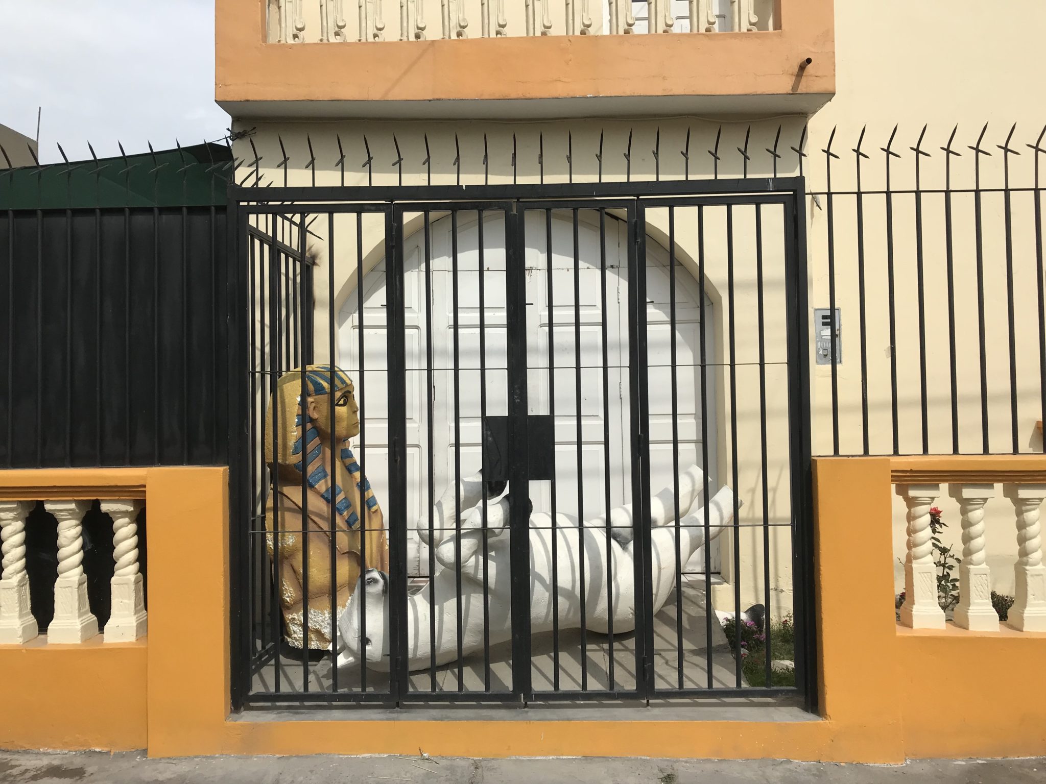 Upside down horse and pharaoh, Arequipa, Peru