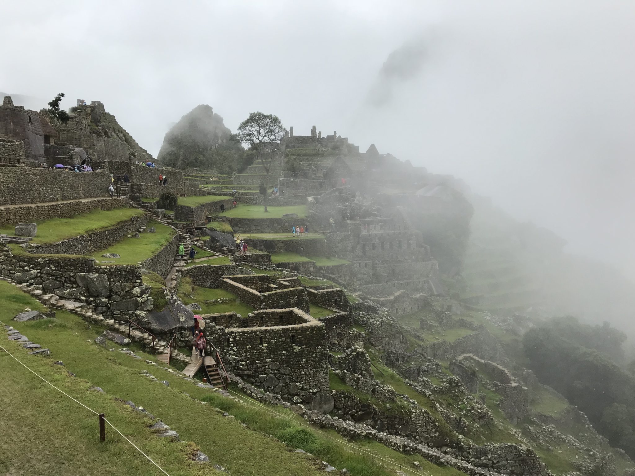 Low cloud adds mood to Machu Picchu, Peru